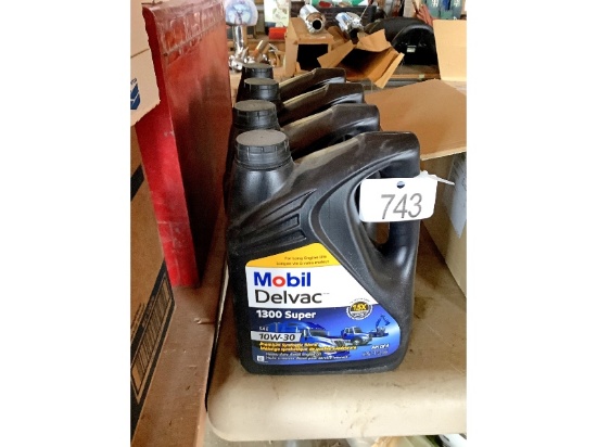 4 Jugs of 10W30 Mobil Oil