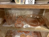 Shelf of Depression Glass