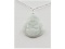 Sterling Silver Natural Jadeite Laughing Budda Pendant with Sterling Silver Chain