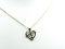 10KT Yellow Gold Heart with Sweet 16 Pendant and Gold Plated Sterling Silver Chain
