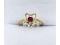 10KT Yellow Gold Natural Enhanced Ruby (0.15ct) Star Shape Ring, Size 3.75