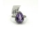 Sterling Silver Natural Amethyst (2ct) with CZ (0.15ct) Ring, Size 7