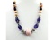 Sterling Silver Natural Amethyst with Opal Necklace