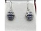 Sterling Silver Natural Tanzanite Lever Back Dangling Earrings