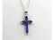 Sterling Silver Natural Amethyst (5ct) Cross Pendant with Sterling Silver Chain