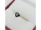 10KT Yellow Gold Natural Sapphire with Diamond (0.02ct) Heart Ring, Size 6