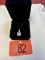 New Sterling Silver 5.0ct Simulated Diamond Halo Necklace