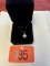New Sterling Silver 2.0ct Simulated Diamond Clover Necklace, Adjusted 16