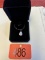 New 18K Gold Plated 4.0ct Pear Cut Halo Necklace