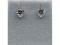 14KT White Gold Heart Cut CZ (1ct) Stud Earrings