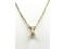 10KT Yellow Gold Natural Diamond (0.02ct) Pendant with Gold Plated Sterling Silver Chain