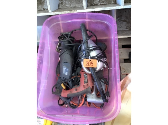 Tote of Assorted Power Tools