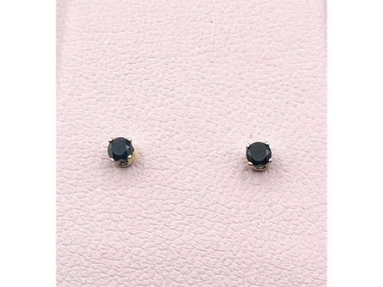 14KT Yellow Gold Natural Diamond (0.24ct) Stud Earrings