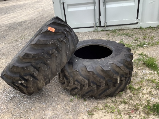 2 New Firestone 19.5L-24 10 Ply Backhoe Tires
