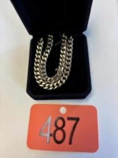 New 14K Gold Plated 7.0 mm Cuban Link Necklace - 22" Long