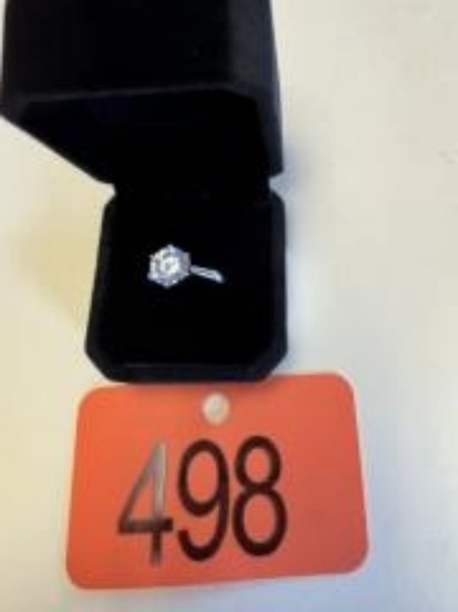 New Sterling Silver 3.0ct Simulated Diamond Solitaire Ring, Size 7.5