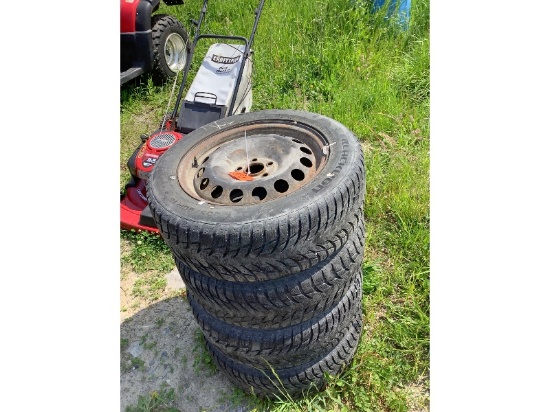 4 - 205/60R16 Tires on 5 Bolt Rims