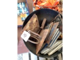 Pail of Old License Plates