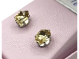 Sterling Silver Natural Citrine Quartz (3.5ct) Earrings