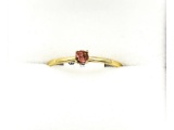 10KT Yellow Gold Natural Pink Tourmaline Ring, Size 6.5