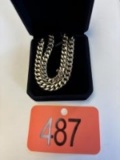 New 14K Gold Plated 7.0 mm Cuban Link Necklace - 22