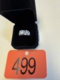 New Sterling Silver 2.0ct Simulated Diamond Man's Ring, Size 10