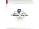 Sterling Silver Natural Tanzanite (0.75ct) Ring, Size 7