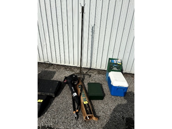 Coat Tree, Pruners, Etc.