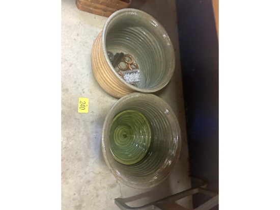 2 Stoneware Planters