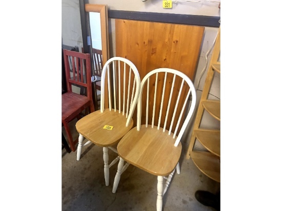 2 Hoop Back Chairs & Table
