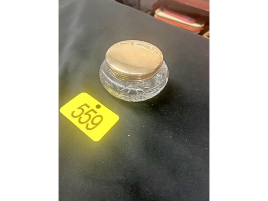 Dresser Jar With Sterling Top