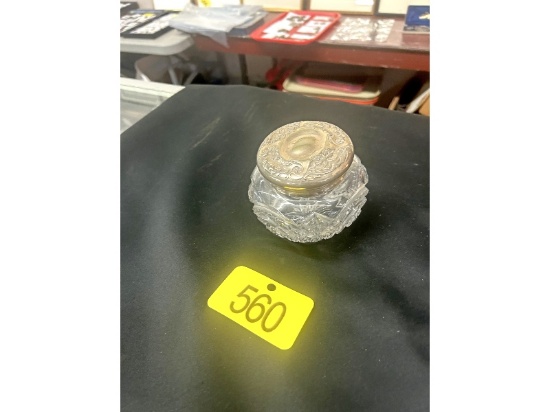 Dresser Jar With Sterling Top