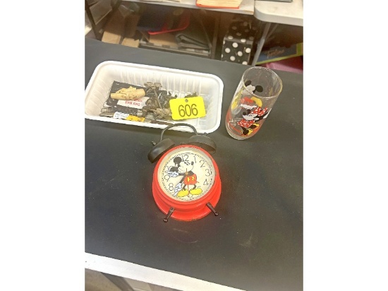 Tray of Mickey Mouse Collectibles