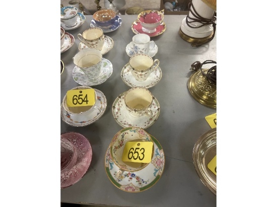 Row of Cups & Saucers