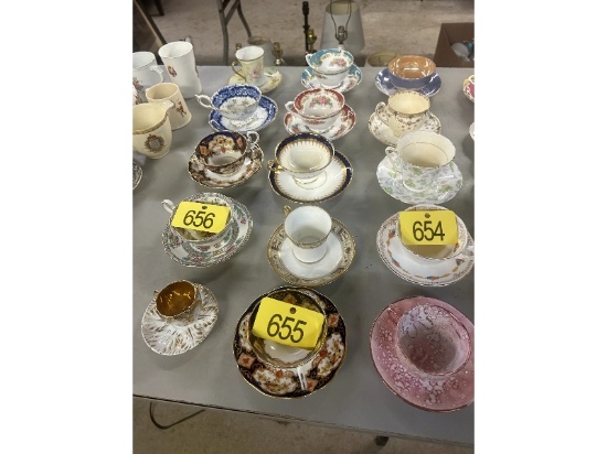 Row of Cups & Saucers