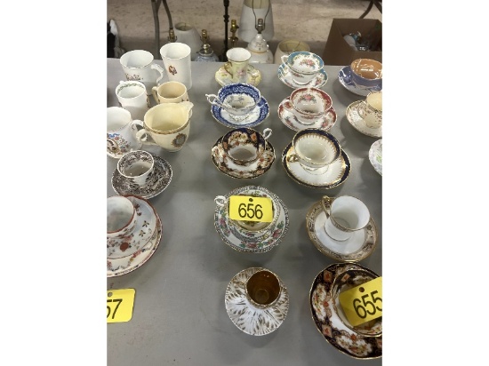 Row of Cups & Saucers