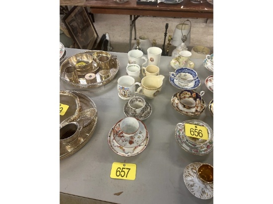 Row of Cups & Saucers