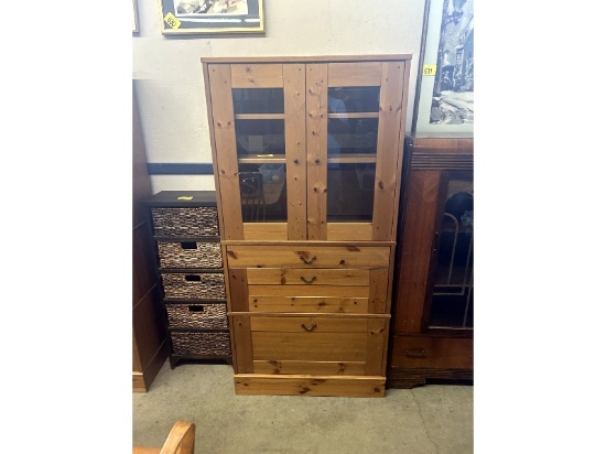 Storage Cabinet With Self Closing Drawers