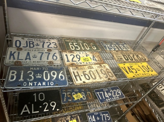 Shelf of License Plates