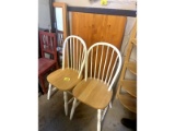2 Hoop Back Chairs & Table