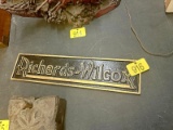 Richards-Wilcox Cast Iron Sign