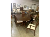 Walnut Duncan Fife Table With 8 Clawfoot Shield Chairs With 2 Leaves & Silencer - Mint Condition
