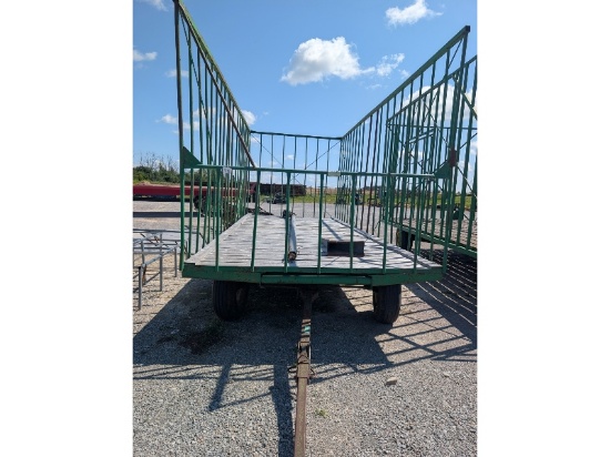 20' Steel Frame Wood Floor Thrower Wagon With Horst Gear