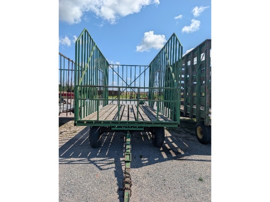 20' Steel Frame Wood Floor Thrower Wagon With IH Gear