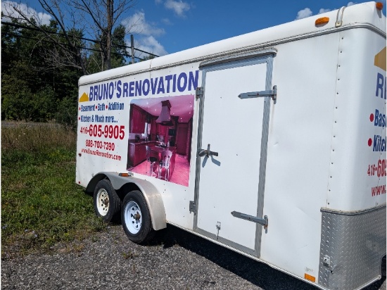 16' Tandem Enclosed Trailer - Good Tires, Has Ownership