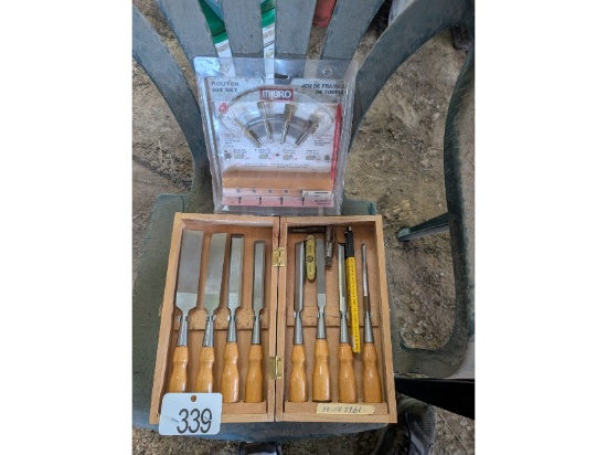 New Wood Chisel Set & Router Bit Set