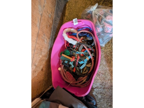 Tote of Tack & Bags of Blankets