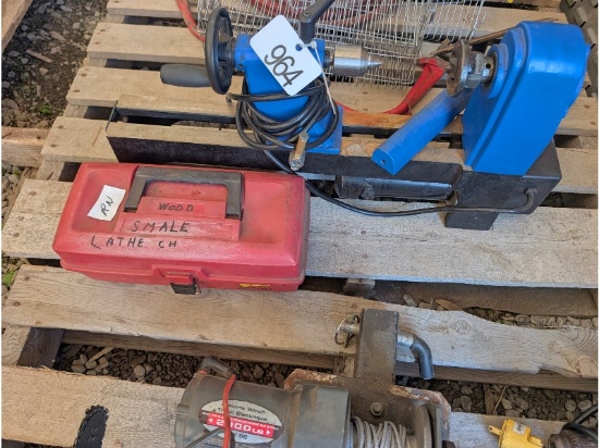 Wood Lathe With Tools
