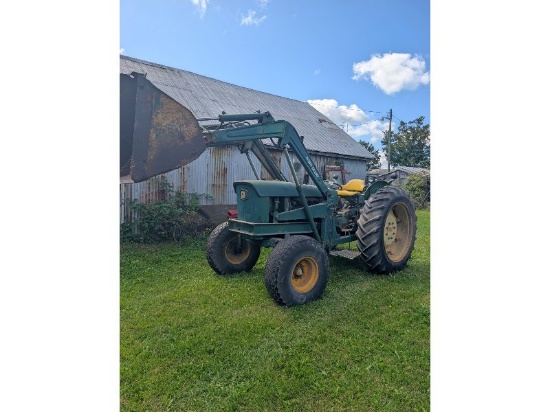 John Deere 2120 Diesel Tractor With Loader