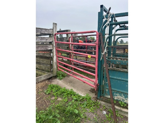 2 - 8' Red Steel Tube Gates
